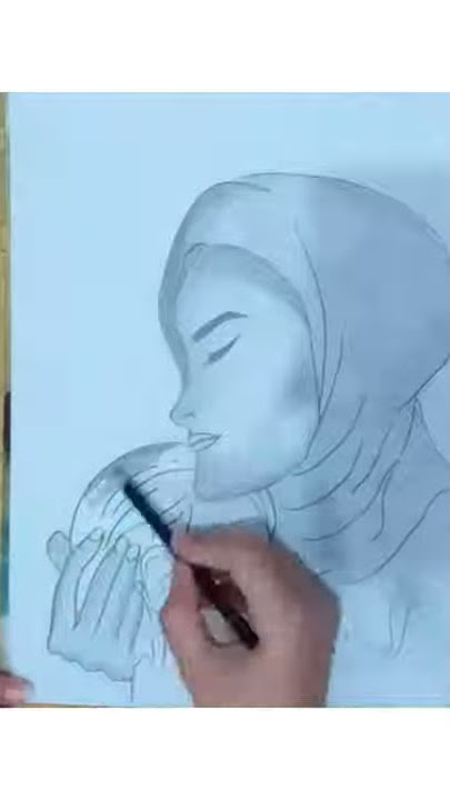 رسم لعيد الام للمبتدئين سهله