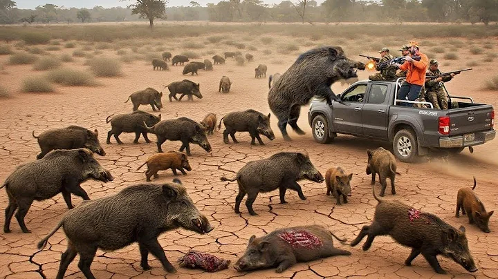 Giant Wild Hogs Attack Hunter ! Farmers Deal with Millions of Wild Boars Destroying Crops