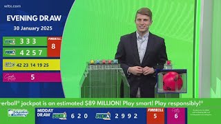 Evening SC winning lottery numbers for January 30, 2025