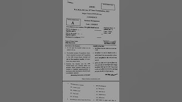 Business Management Question Paper | B.Com 2nd Semester Management Question Paper🔥#shorts #trending