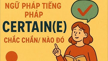 Ngữ pháp tiếng Pháp - Hai ý nghĩa của tính từ CERTAIN,E ( chắc chắn/ nào đó)