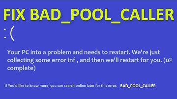 How To Fix Bad Pool Caller Bluescreen Error || Windows 10/8/8.1