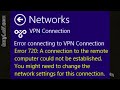 🛡️ Error 720 VPN connection fix