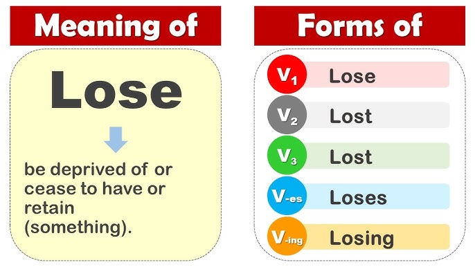 Lose Past And Past Participle Form V1 V2 V3 V4 V5 Form of Lose