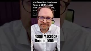 Apple MacBook Neo: Ein Apple Notebook für 600 Dollar! ▹ eicker.TV