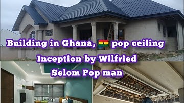 Building in Ghana 🇬🇭5 bedrooms pop false ceiling design