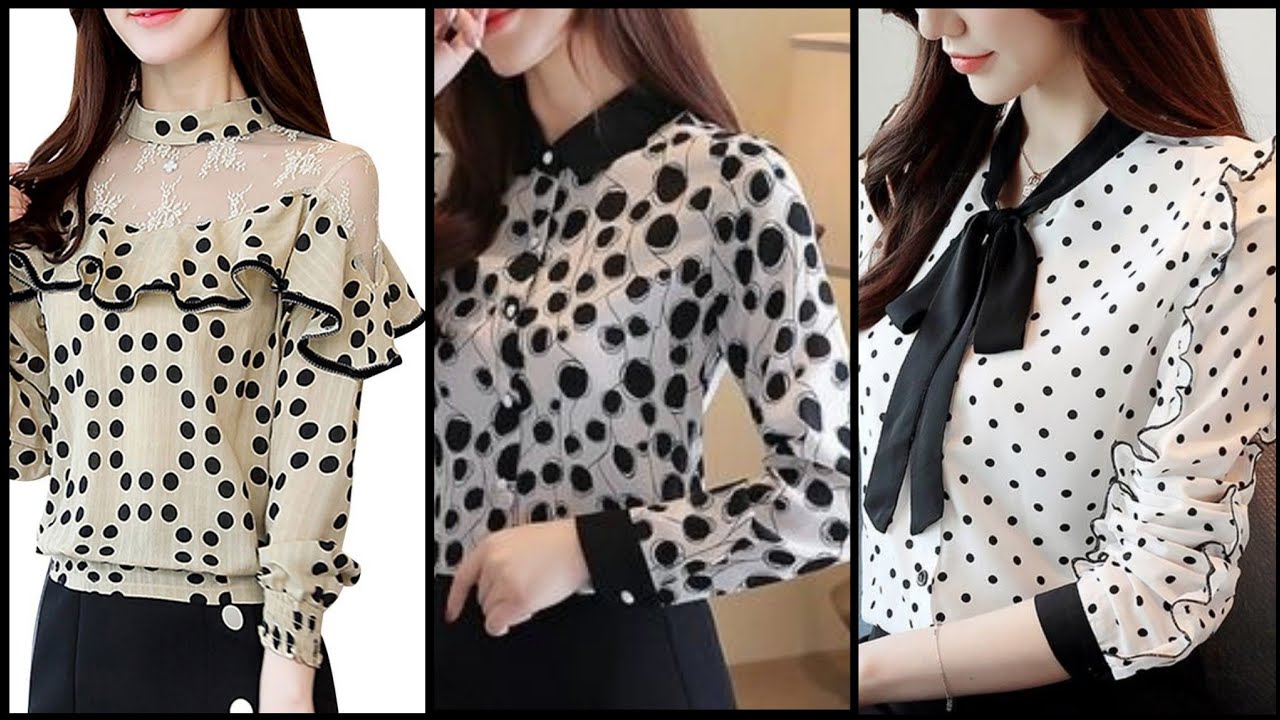 Designer polka dot blouse Clearance
