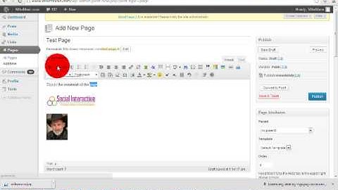 Wordpress - Adding, Editing and Deleting a Page