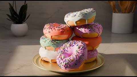 3D Rendered Donuts using Blender