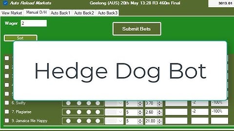 Dutch Hedge Greyhound Betfair bot in seconds.