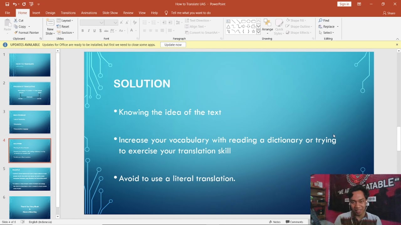 Final Exam Translation English Final Exam Translation English
