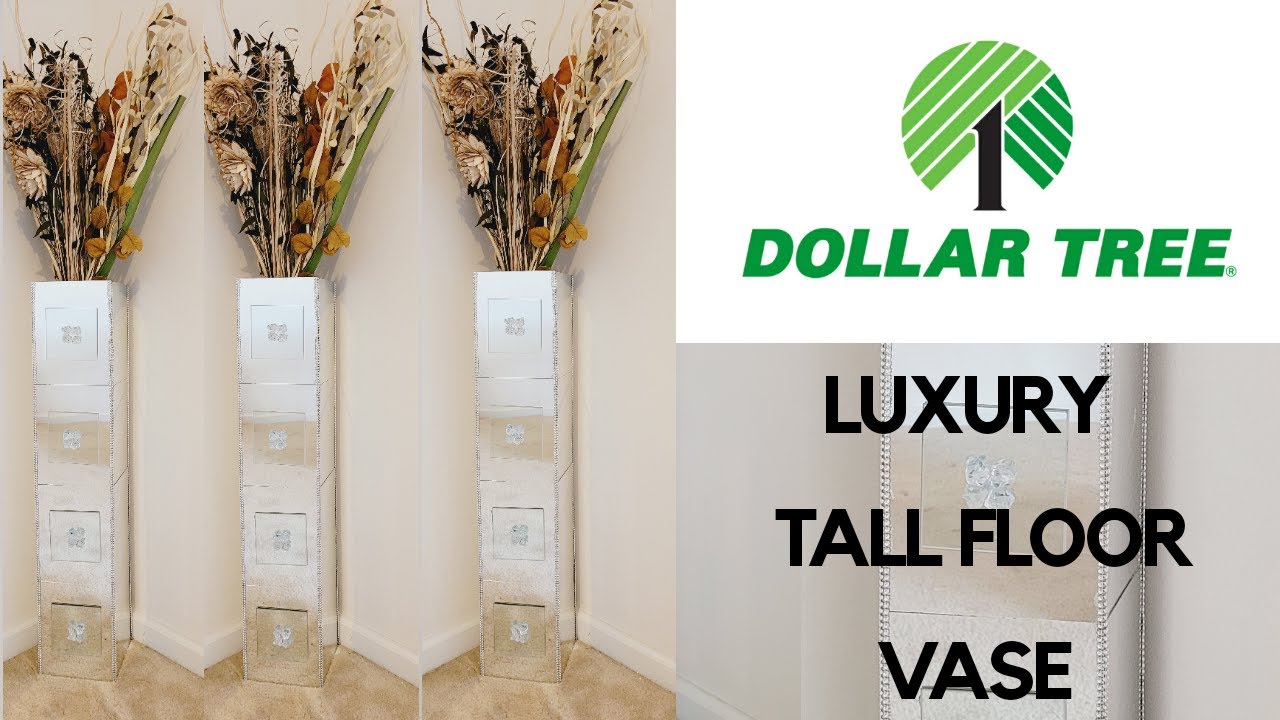 Tall Mirror Floor Vase DIYElegant Mirror VaseDollar tree Home DecorDollar tree DIY YouTube