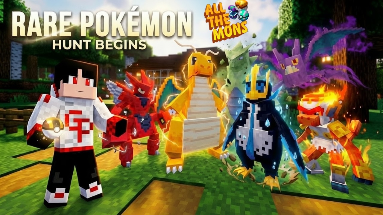 Minecraft Rarest Mons 🔴 Minecraft All the Mons | Searching for Ultra Rare Pokémon - YouTube