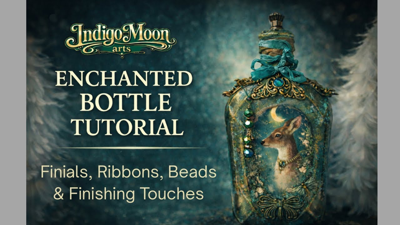 Ribbons & Toppers - Making an Decoupage Bottle | Step-by-Step Tutorial (Part 20 of 23)