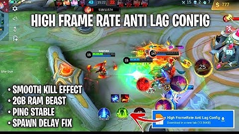 NEW !! ML 120Fps Super Smooth Lag Fix Config | Boost Fps + Ping Booster Script | Patch All Star ML