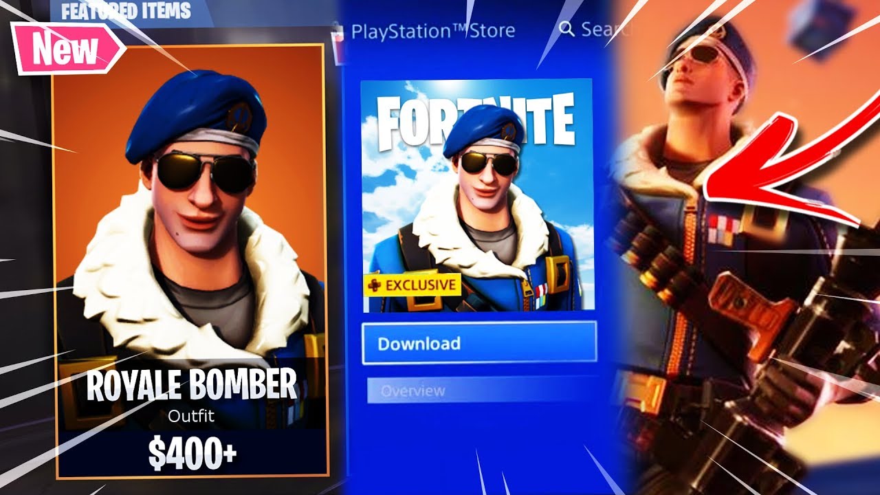 New How To Get The Royale Bomber Skin Ps4 Exclusive Fortnite New - fortnite new royale bomber skin showcase