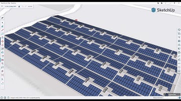 Grid-Tied Rooftop Solar Power Plant 3D Project Designing and Shadow Analysis on SketchUp Web