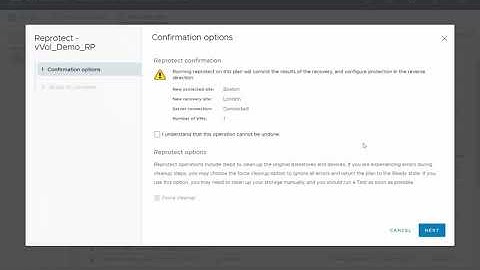 SRM failover and reprotect with vVols on PowerMax