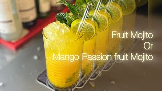 Mango Paasion fruit Mojito | Fruit mojito | Professional Mojito recipe #mojito  #cocktailrecipe