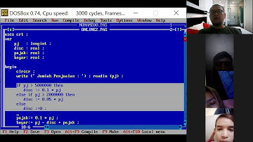 Belajar Pemrograman PASCAL (I/P/O, Struktur Kendali IF)
