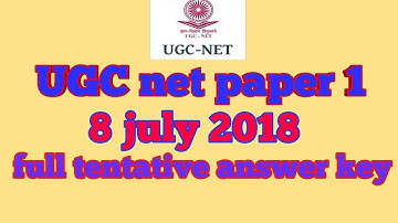 Ugc net answer key 2018 ॥ ugc net answer key ॥ ugc net answer key 2018 paper 1 ॥ ugc net answer