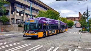 Ride on a King County Metro 2016 New Flyer XT60 #4563 (with automatic rewirings!)