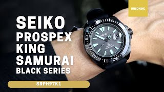 Unboxing Seiko PROSPEX King Samurai Black Series SRPH97K1 SRPH97 - YouTube