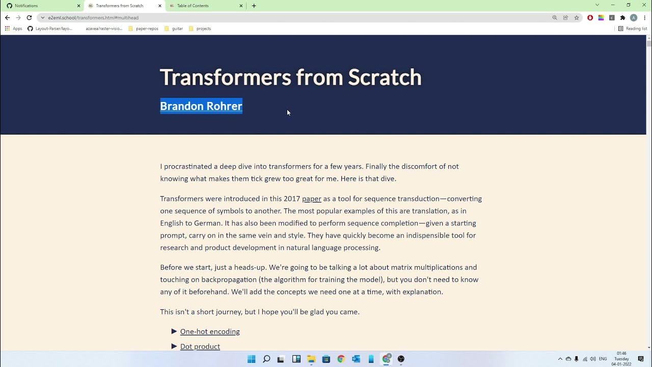 Transformers from Scratch Transformers Exaplained using First