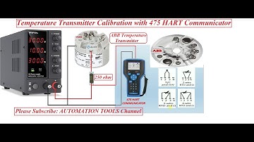 Temperature Transmitter Calibration With 475 HART Communicator.