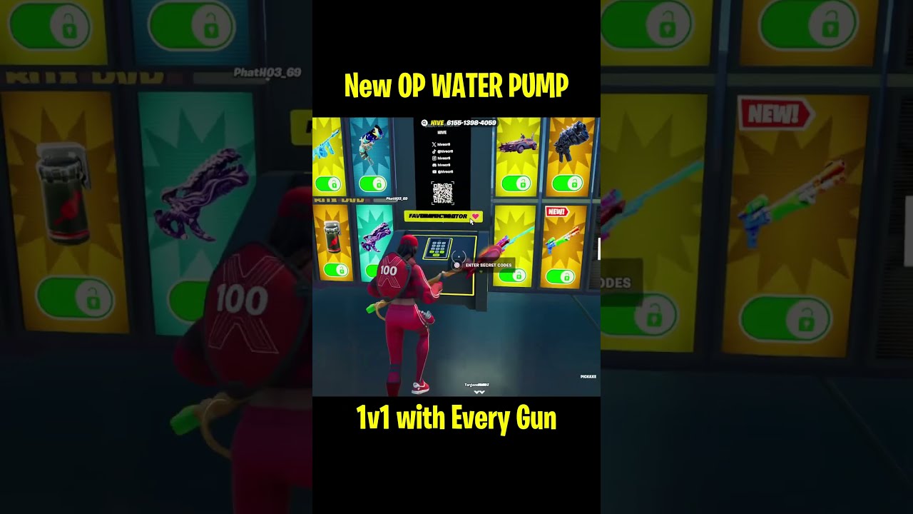 How To Get The NEW Water Pump In 1v1 With Every Gun 