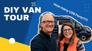 VAN TOUR | Insane $11K DIY Van build - 50 USB Ports! - on the road in 4 months