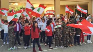 Les élèves du lycée Lamartine chantent l'indépendance du Liban