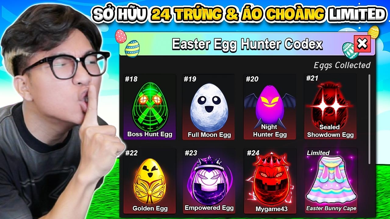 BI HUỲNH HÀNH TRÌNH 24H LẤY TẤT CẢ TRỨNG SỞ HỮU ÁO CHOÀNG LIMITED TRONG BLOX FRUITS