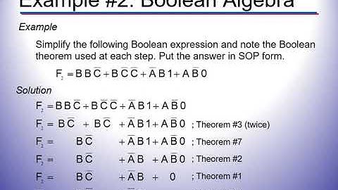 Lecture 19 Boolean Algebra