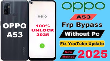 Oppo A53 Google Account Lock Unlock New Method 2025 Frp Bypass   Without Pc 2025 UPDATE TRICS