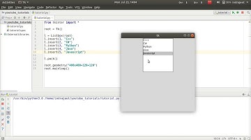 Python GUI Tutorial - 25 - Listbox - part 1 | Tkinter