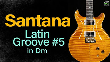 Santana Latin Groove Guitar Backing Track in Dm