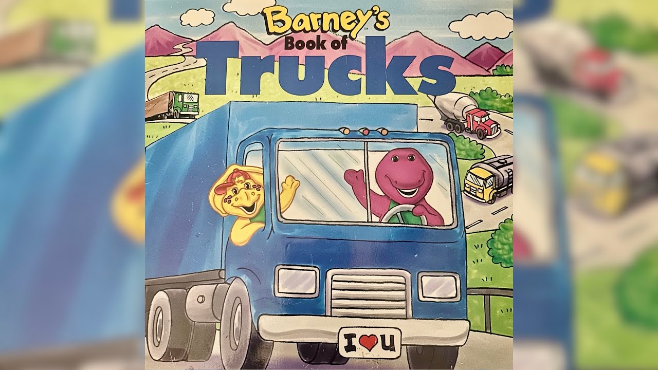 Книга грузовиков Барни 💜💙