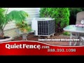 How to make noisy air conditioner really quiet with Quiet Fence™ noise screen How to make noisy air conditioner really quiet with Quiet Fence™ noise screen
