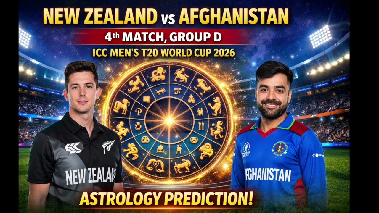 NZ vs AFG T20 World Cup 2026 😱 Who Will Win? | 4th Match Full Astrology & Prediction
