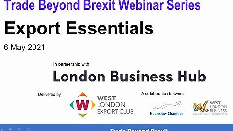 Export Essentials Webinar 5/05/21