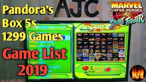 Pandora Box 5s 1299 Games - Game List 2019
