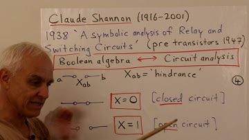 Boolean algebra and Shannon