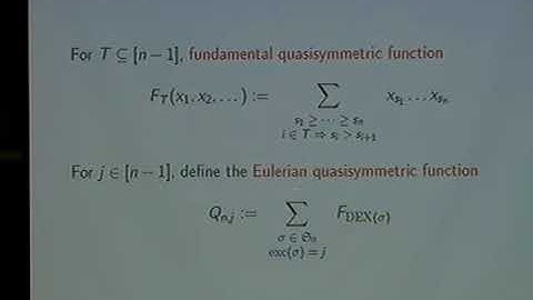 Michelle Wachs (University of Miami) / The q-Eulurian Polynomials / 2009-12-15