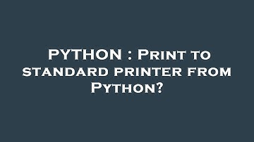 PYTHON : Print to standard printer from Python?