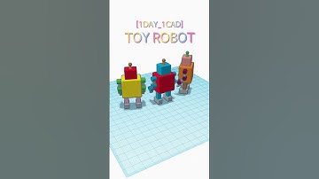 [1DAY_1CAD] TOY ROBOT #shorts #tinkercad #project