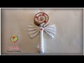 Candy towel folding | How to make lollipops out of towel | Towel art candy 🍭