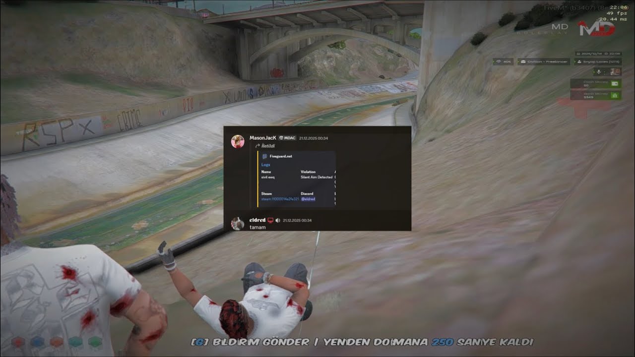 silent aim detected #loces #mdrp #fivem