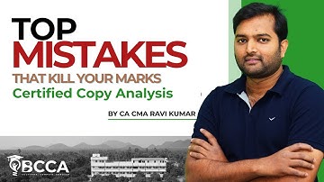 CMA FINAL SFM | CERTIFIED COPY ANALYSIS | MISTAKES MADE BY STUDENTS IN EXAM | BY CA CMA RAVI KUMAR
