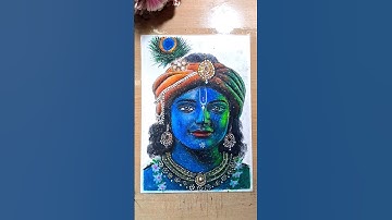Part-2 ✨️💙Krishna Ji Drawing ✨️ 💙 #shorts #youtubeshorts #krishna #krishnalove #radhakrishna #art